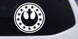 New Republic Emblem Sci Fi Car or Truck Window Decal Sticker