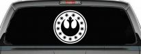 New Republic Emblem Sci Fi Car or Truck Window Decal Sticker