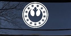 New Republic Emblem Sci Fi Car or Truck Window Decal Sticker