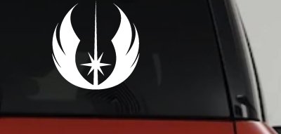 Jedi Order Emblem Sci Fi Car or Truck Window Vinyl Decal Sticker