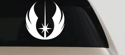 Jedi Order Emblem Sci Fi Car or Truck Window Vinyl Decal Sticker