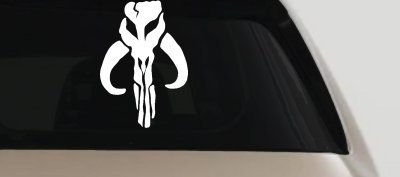 Mandalorian Skull Boba Fett Sci Fi Car or Truck Window Vinyl Decal Sticker