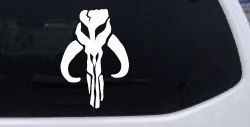 Mandalorian Skull Boba Fett Sci Fi Car or Truck Window Decal Sticker
