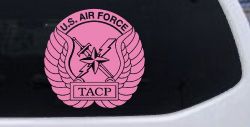 US Air Force TACP Military Car or Truck Window Vinyl Decal Sticker (Pink)