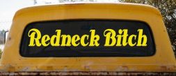 Redneck Bitch Country Car or Truck Window Decal Sticker (Yellow)