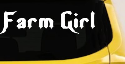 Farm Girl Country Car or Truck Window Vinyl Decal Sticker