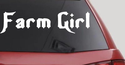 Farm Girl Country Car or Truck Window Vinyl Decal Sticker
