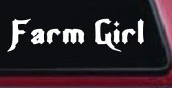 Farm Girl Country Car or Truck Window Decal Sticker