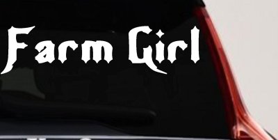Farm Girl Country Car or Truck Window Vinyl Decal Sticker