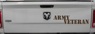 Army Veteran Military Car or Truck Window Decal Sticker (Brown)