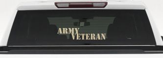 Army Veteran Military Car or Truck Window Decal Sticker (Desert Sand)