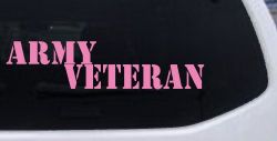 Army Veteran Military Car or Truck Window Decal Sticker (Pink)