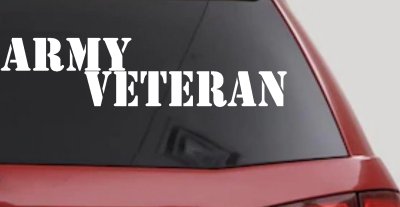 Army Veteran Military Car or Truck Window Vinyl Decal Sticker