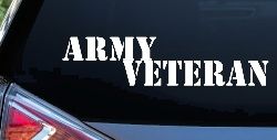 Army Veteran Military Car or Truck Window Decal Sticker