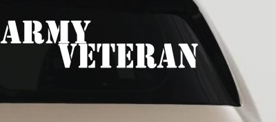 Army Veteran Military Car or Truck Window Vinyl Decal Sticker