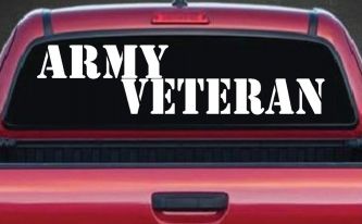 Army Veteran Military Car or Truck Window Decal Sticker
