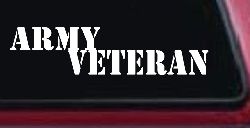 Army Veteran Military Car or Truck Window Decal Sticker