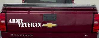 Army Veteran Military Car or Truck Window Decal Sticker (White)