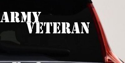 Army Veteran Military Car or Truck Window Vinyl Decal Sticker