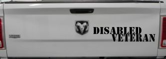 Disabled Veteran Military Car or Truck Window Vinyl Decal Sticker (Black)