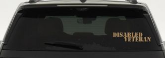 Disabled Veteran Military Car or Truck Window Vinyl Decal Sticker (Light Brown)