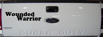 Wounded Warrior Military Car or Truck Window Decal Sticker (Black)