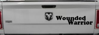 Wounded Warrior Military Car or Truck Window Decal Sticker (Black)