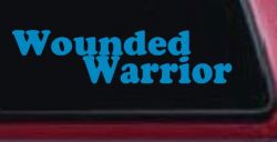 Wounded Warrior Military Car or Truck Window Decal Sticker (Blue)