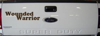 Wounded Warrior Military Car or Truck Window Decal Sticker (Brown)