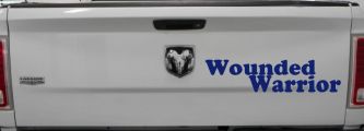 Wounded Warrior Military Car or Truck Window Decal Sticker (Navy)