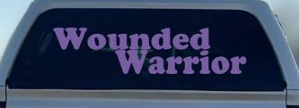 Wounded Warrior Military Car or Truck Window Decal Sticker (Purple)