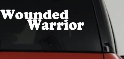 Wounded Warrior Military Car or Truck Window Vinyl Decal Sticker