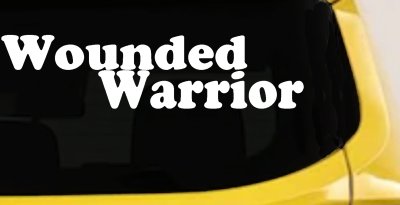Wounded Warrior Military Car or Truck Window Vinyl Decal Sticker