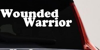 Wounded Warrior Military Car or Truck Window Vinyl Decal Sticker