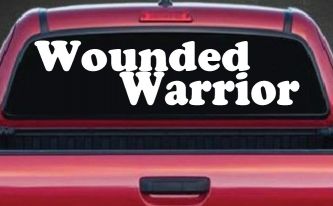 Wounded Warrior Military Car or Truck Window Decal Sticker