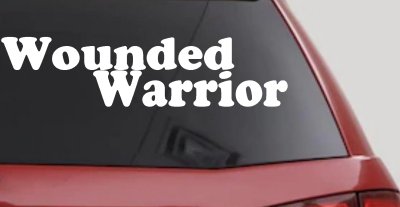 Wounded Warrior Military Car or Truck Window Vinyl Decal Sticker