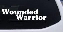 Wounded Warrior Military Car or Truck Window Decal Sticker