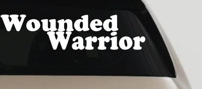 Wounded Warrior Military Car or Truck Window Vinyl Decal Sticker