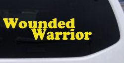 Wounded Warrior Military Car or Truck Window Decal Sticker (Yellow)