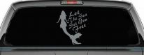Let The Sea Set You Free Mermaid Car or Truck Window Decal Sticker (Telegrey)