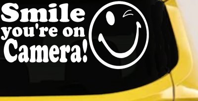 Smile You're On Camera Store Window Lettering Car or Truck Window Vinyl Decal Sticker