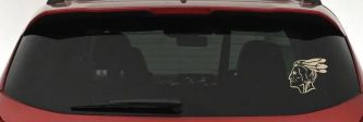 Native American Indian Head Western Car or Truck Window Vinyl Decal Sticker (Desert Sand)