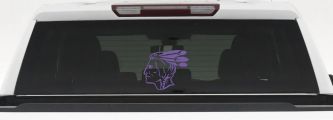 Native American Indian Head Western Car or Truck Window Vinyl Decal Sticker (Purple)