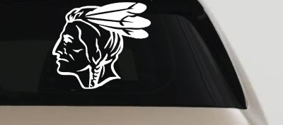 Native American Indian Head Western Car or Truck Window Vinyl Decal Sticker
