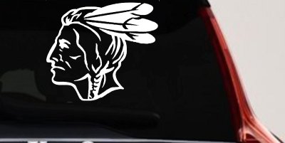Native American Indian Head Western Car or Truck Window Vinyl Decal Sticker