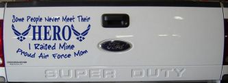 Some People Never Meet Their Hero I Raised Mine Proud Air Force Mom Military Car or Truck Window Decal Sticker (Navy)