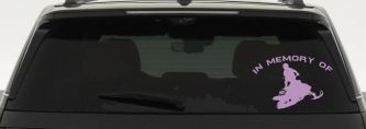 In Memory Of Snowmobile Moto Sports Car or Truck Window Vinyl Decal Sticker (Lilac)
