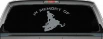 In Memory Of Snowmobile Moto Sports Car or Truck Window Vinyl Decal Sticker (Telegrey)