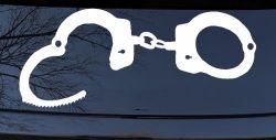 Handcuffs Car or Truck Window Decal Sticker