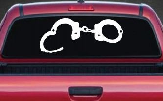 Handcuffs Car or Truck Window Decal Sticker